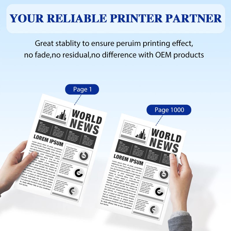 HaloFox Compatible Toner Cartridge Replacement for HP CF283A 83A Compatible for HP Laserjet Pro MFP M201dw M127fn M225dw M201n M125a M125nw M127fw Printer (Black,4-Pack) - Image 5